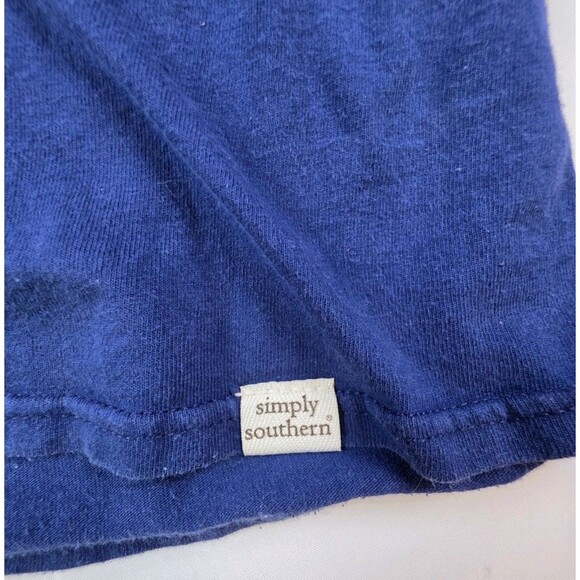 Simply Southern Women's XL Blue Short Sleeve Crew Neck T-Shirt - Picture 5 of 10